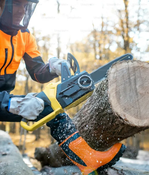 Professional stump grinding and tree service in St Petersburg FL residential neighborhood